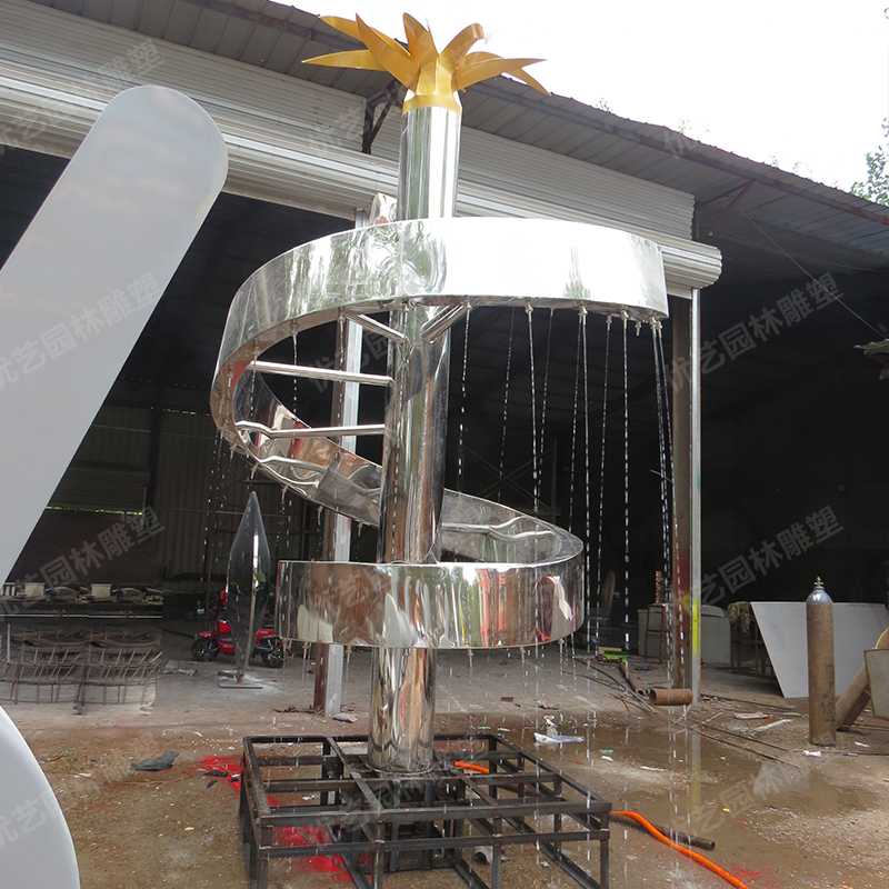 水景噴泉雕塑，不銹鋼雕塑廠家