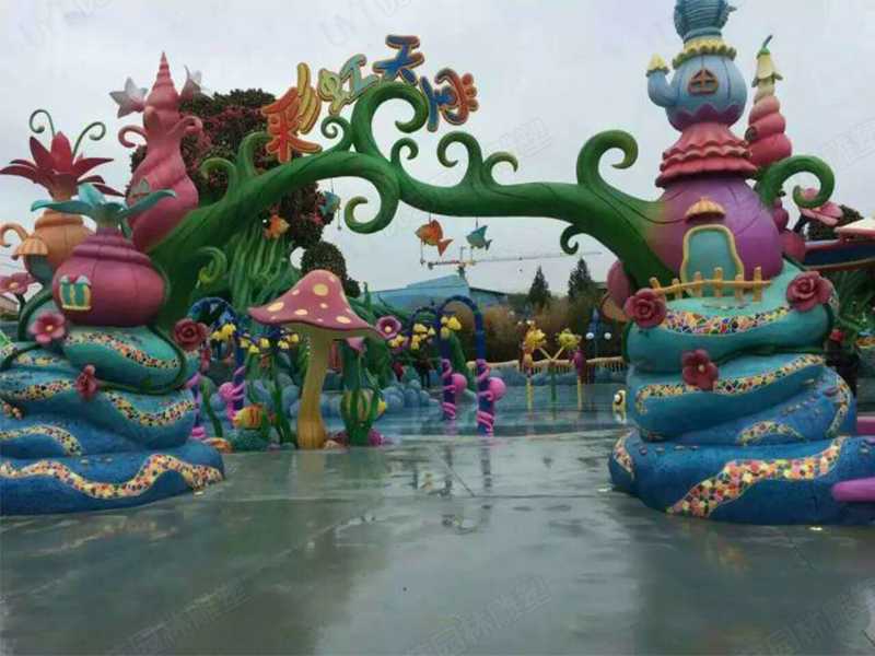 水泥雕塑，水泥卡通門頭